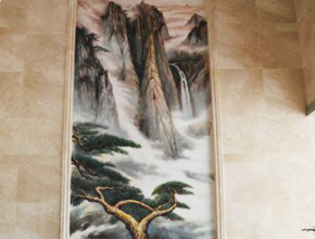 長沙天宇酒店大型山水壁畫